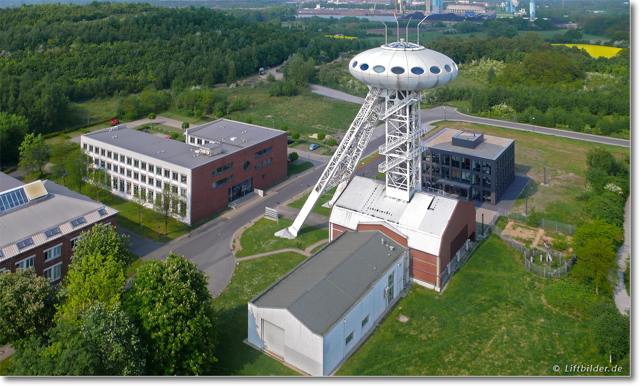 Luftbild Technologiezentrum L&uuml;nen, Das Colani-Ei 