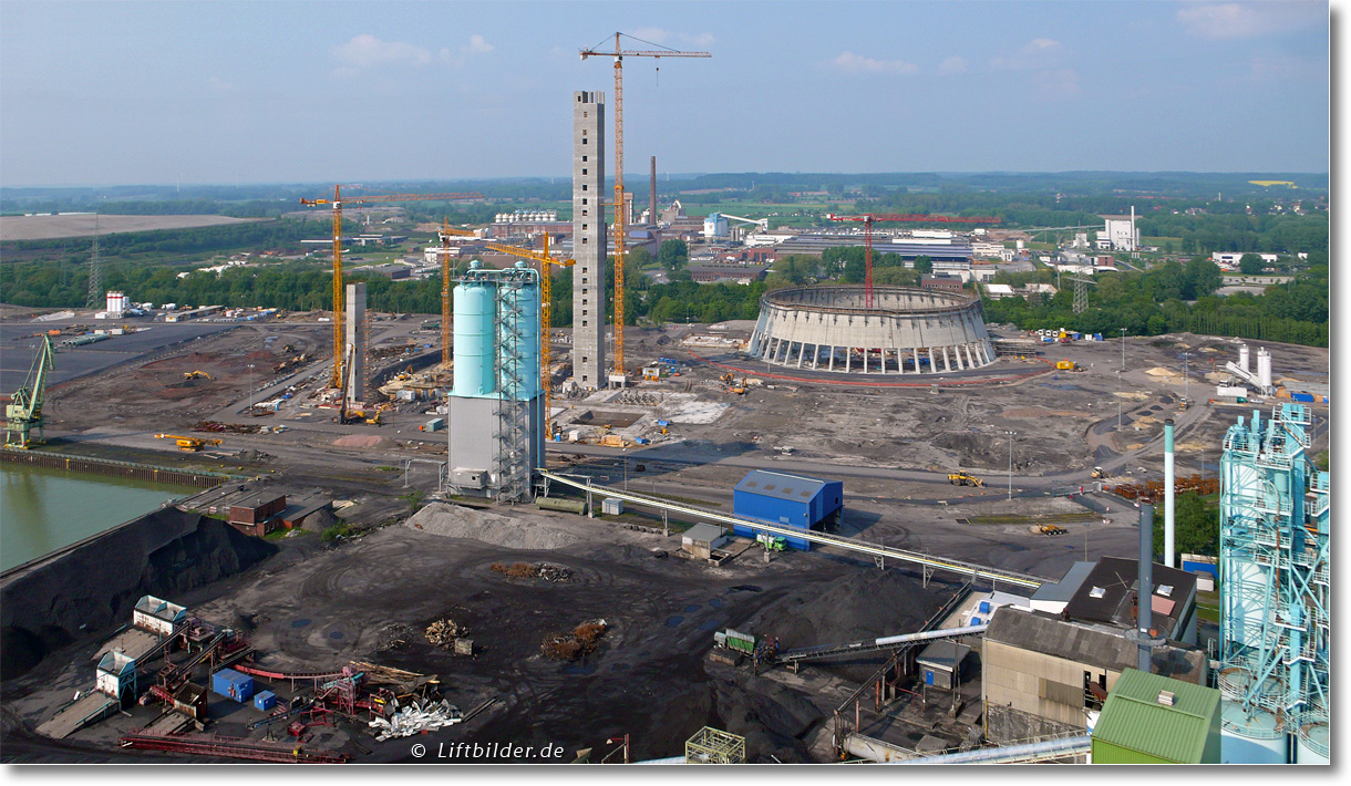  Luftbild Stummhafen, Trianel Kohlekraftwerk L&uuml;nen Triangel 